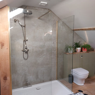 Microcement in a shower or wetroom