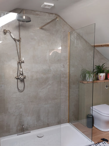 Microcement in a shower or wetroom