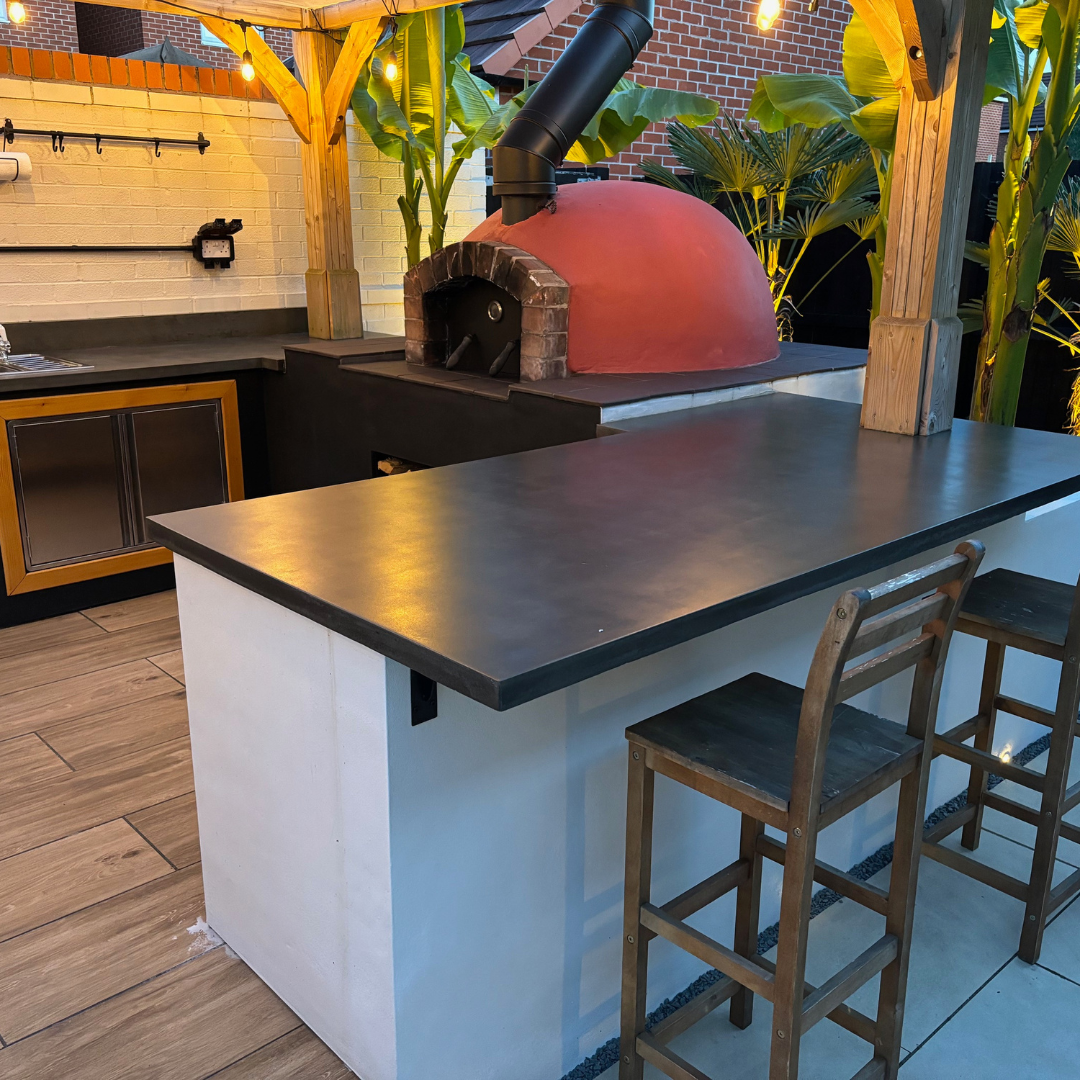 Cinder Block Concrete Ovens Outdoor Concrete Countertop Cinder