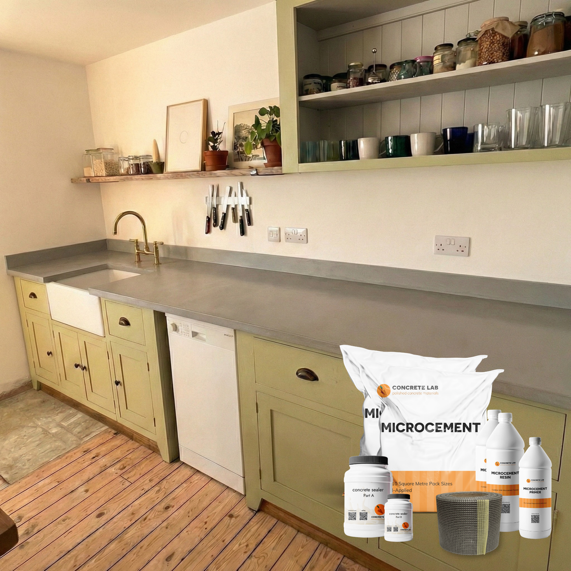 Microcement Worktop Kit | 5m² & 10m² | Concrete Lab