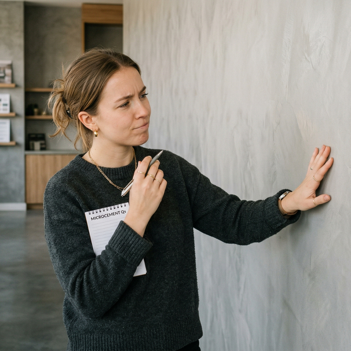Microcement worktop detail