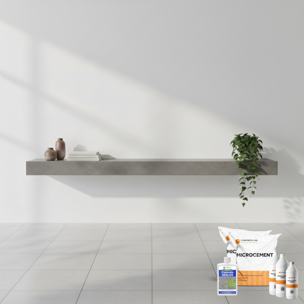 Floating Shelf Microcement Kit – Concrete Lab