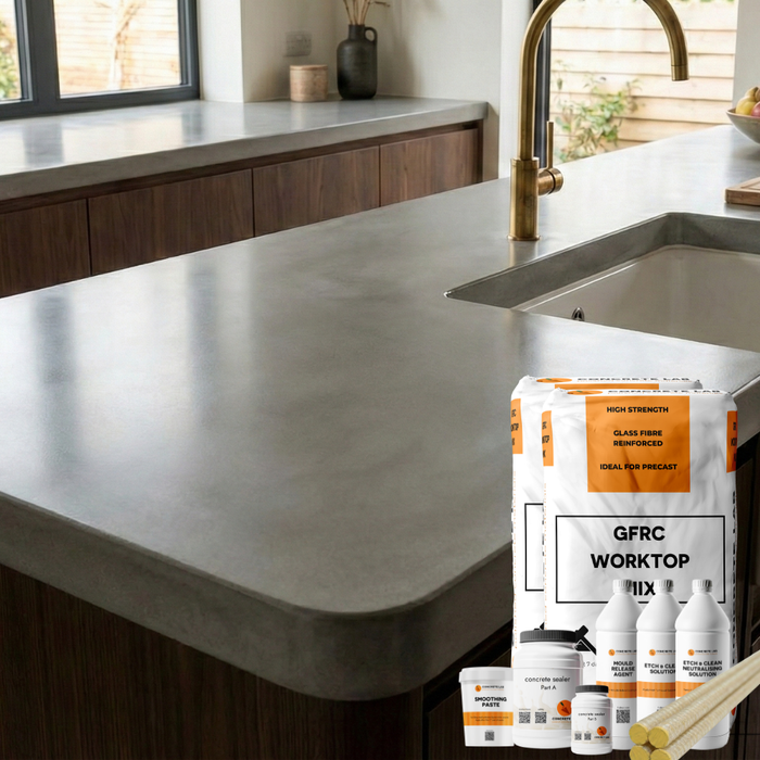Precast Concrete Worktop Kit - Small (Up to 1 sqm)