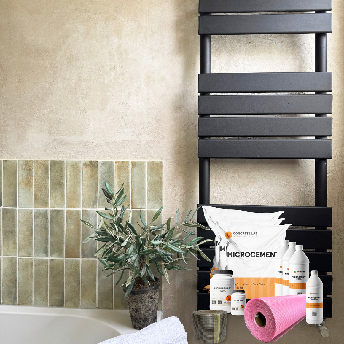 Microcement Over Tiles Kit | 5m² & 10m² | Concrete Lab